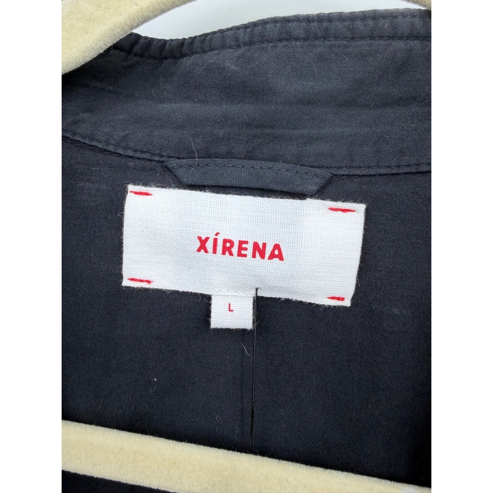 Xirena Boden Dress Womens Large Black Cotton Maxi Button Down Long Sleeve NEW - Picture 2 of 9